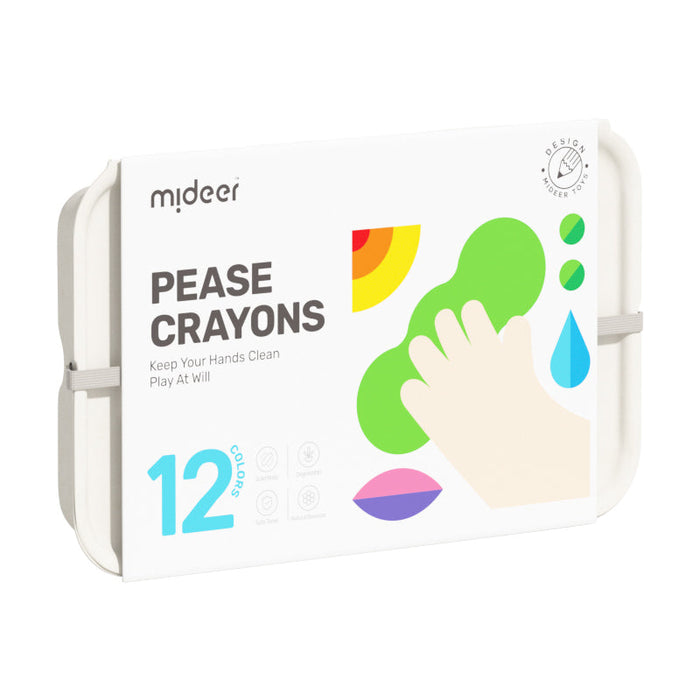 Mideer Pease Crayons safe and washable for babies and childrens 8 12 24 colors