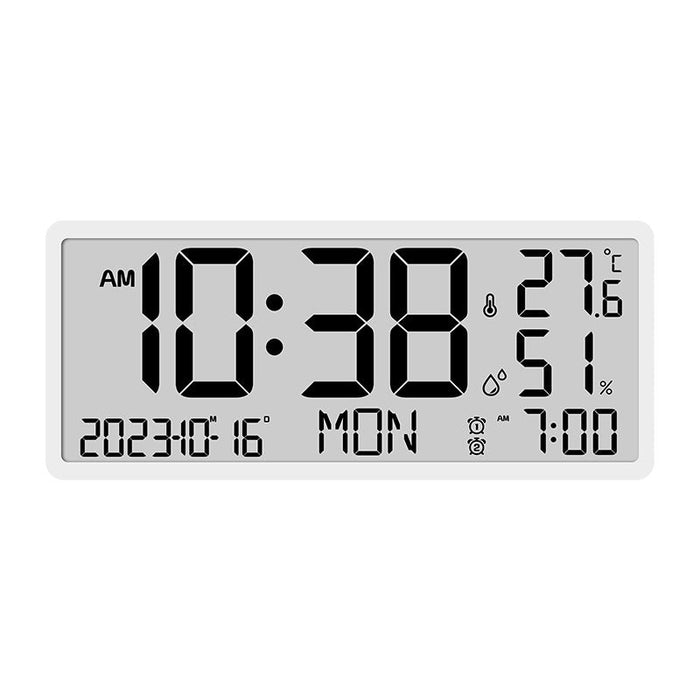 Creative LCD Multifunctional Wall Clock Living Room Clock Simple Modern Alarm Clock Large Screen Electronic Clock