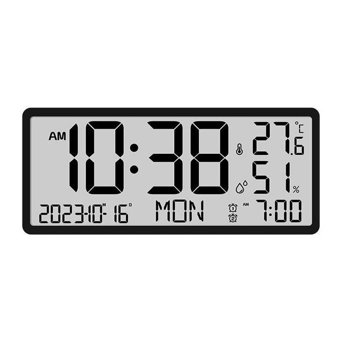 Creative LCD Multifunctional Wall Clock Living Room Clock Simple Modern Alarm Clock Large Screen Electronic Clock