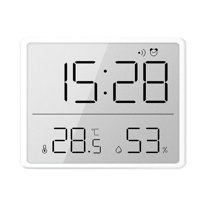 Ultra Thin Electronic Clocks Multifunctional Temperature Humidity LCD Digital Disply Alarm Clock Magnetic Wall Mounted