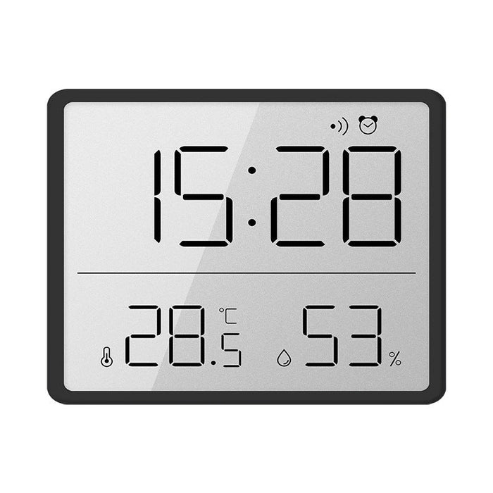 Ultra Thin Electronic Clocks Multifunctional Temperature Humidity LCD Digital Disply Alarm Clock Magnetic Wall Mounted