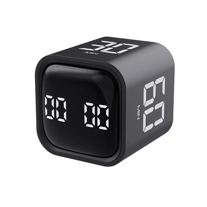 Digital Kitchen Timer Rotating Cube : 5/10/30/60 Min Presets & Custom Countdown for Baking Cooking Studying Baby Cry Monitor