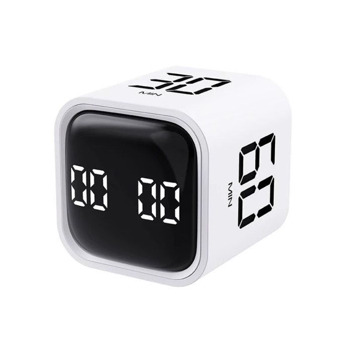 Digital Kitchen Timer Rotating Cube : 5/10/30/60 Min Presets & Custom Countdown for Baking Cooking Studying Baby Cry Monitor