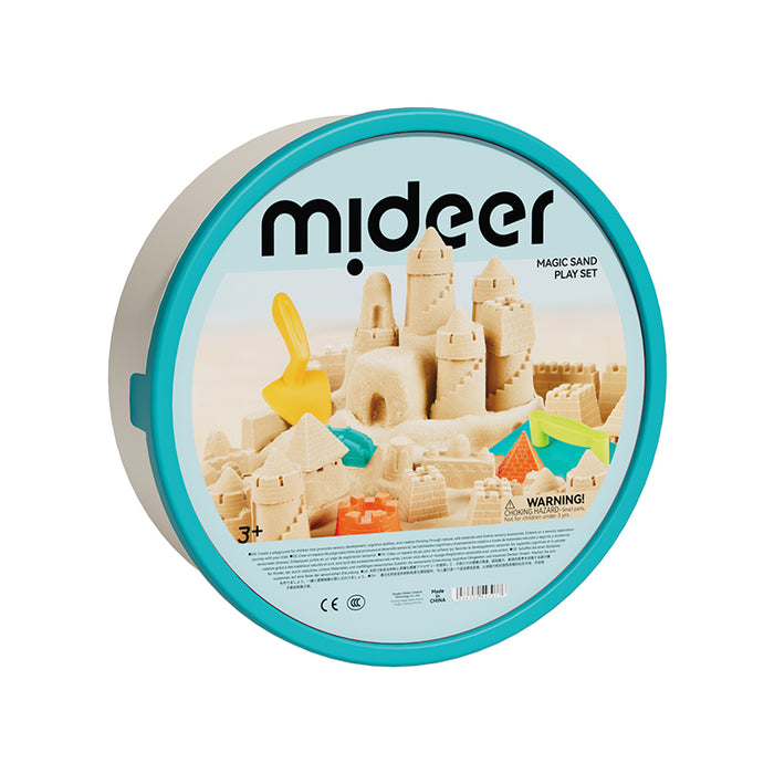 MiDeer Magic Sand Play Set 2 Kg Sand With 25 Accessory, Sensory Play, Add on Engineering Vehical Bulldozer and Excavator