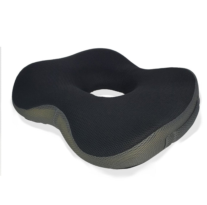 Donut Seat Cushion Hip Shaping Pillow + Cooling Pad- Mesh Black/Grey