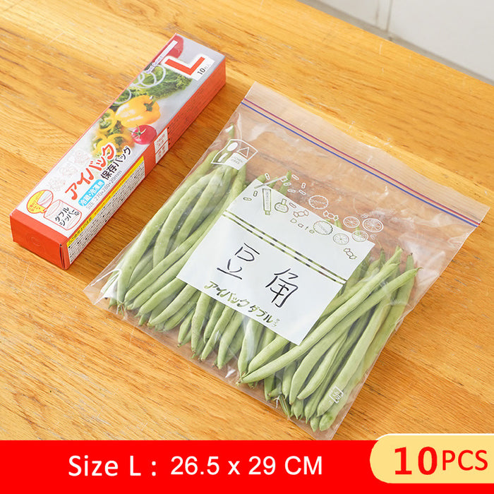 [2 BOXES] Zip Lock Bags Self Labelling Food Packaging Frozen Storage Thick Durable Plastic for Refrigerators