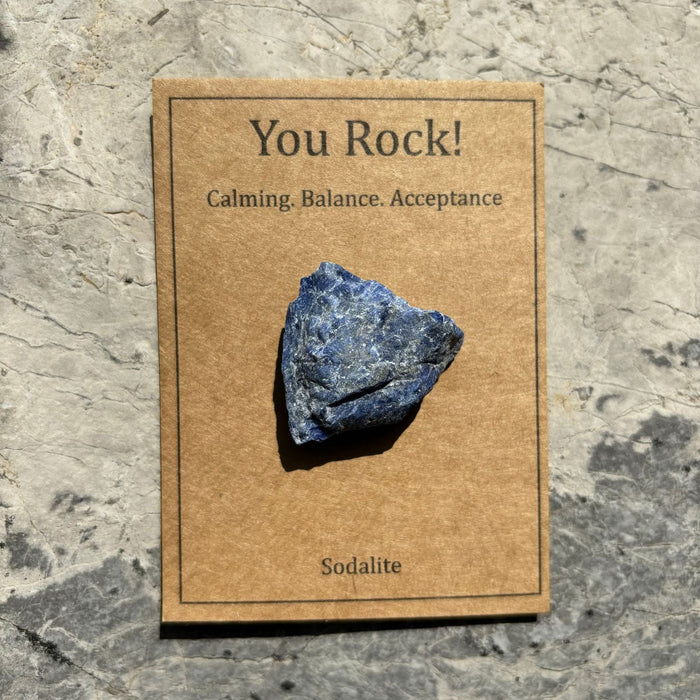 You Rock Raw Gemstone Healing Crystal in Gift Card