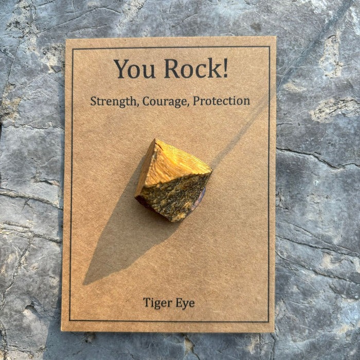 You Rock Raw Gemstone Healing Crystal in Gift Card