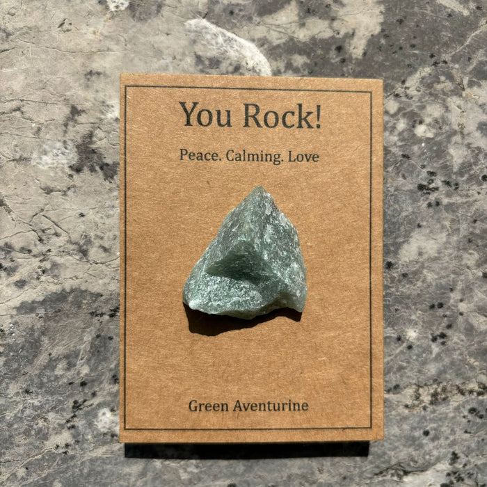 You Rock Raw Gemstone Healing Crystal in Gift Card