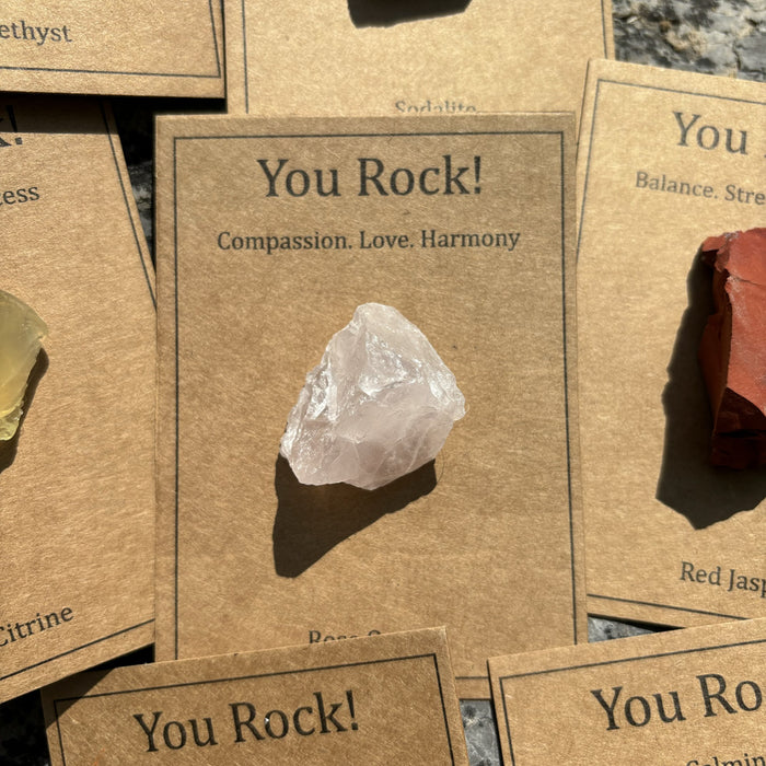 You Rock Raw Gemstone Healing Crystal in Gift Card