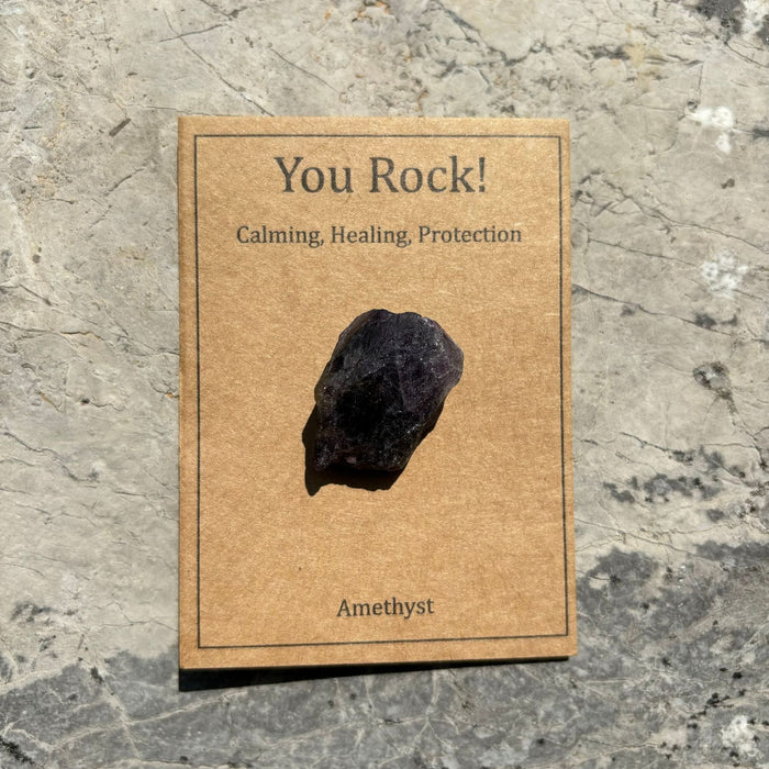 You Rock Raw Gemstone Healing Crystal in Gift Card