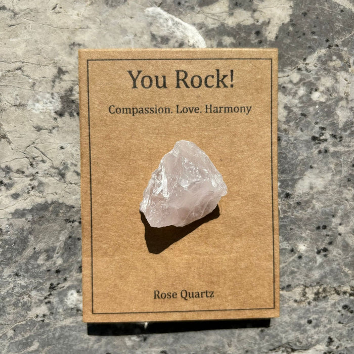 You Rock Raw Gemstone Healing Crystal in Gift Card