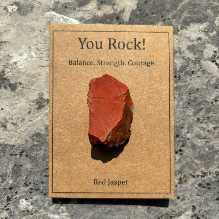 You Rock Raw Gemstone Healing Crystal in Gift Card