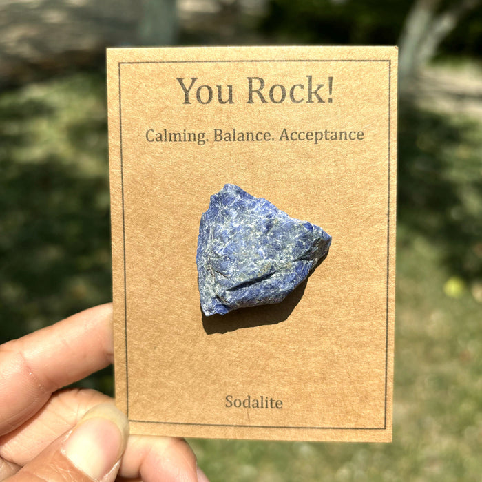 You Rock Raw Gemstone Healing Crystal in Gift Card