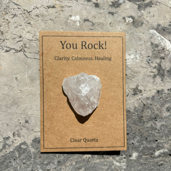 You Rock Raw Gemstone Healing Crystal in Gift Card