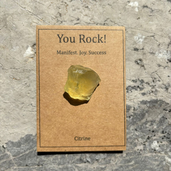 You Rock Raw Gemstone Healing Crystal in Gift Card