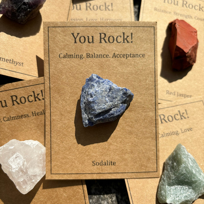 You Rock Raw Gemstone Healing Crystal in Gift Card