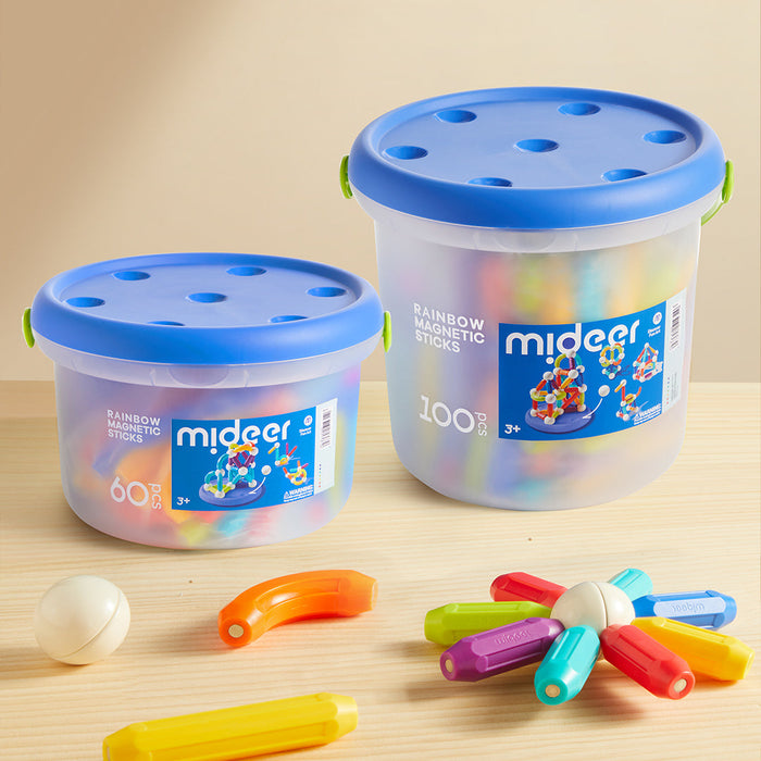 Mideer Rainbow Magnetic Sticks Available in 60pcs and 100pcs