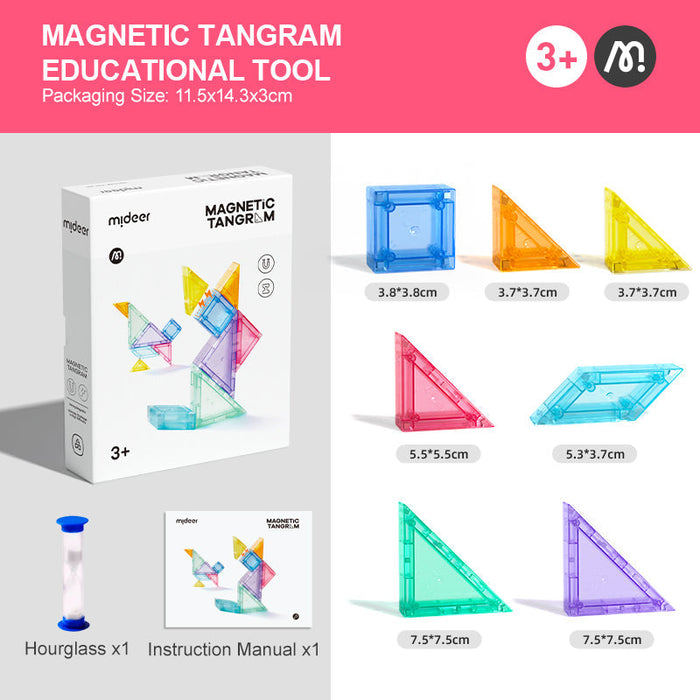 Mideer Magnetic Tangram Toy Stacking Building Magnet Blocks Available in various size Best Gifts