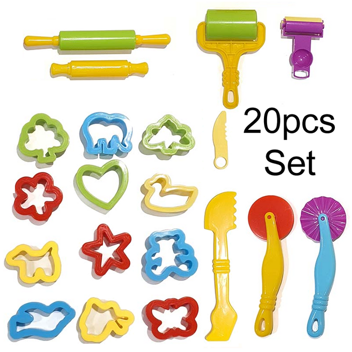 Play Dough Tools 19/20/22/41pcs Set Cutter Rolling Pin Stamp For Kids Playdough Clay Cutting