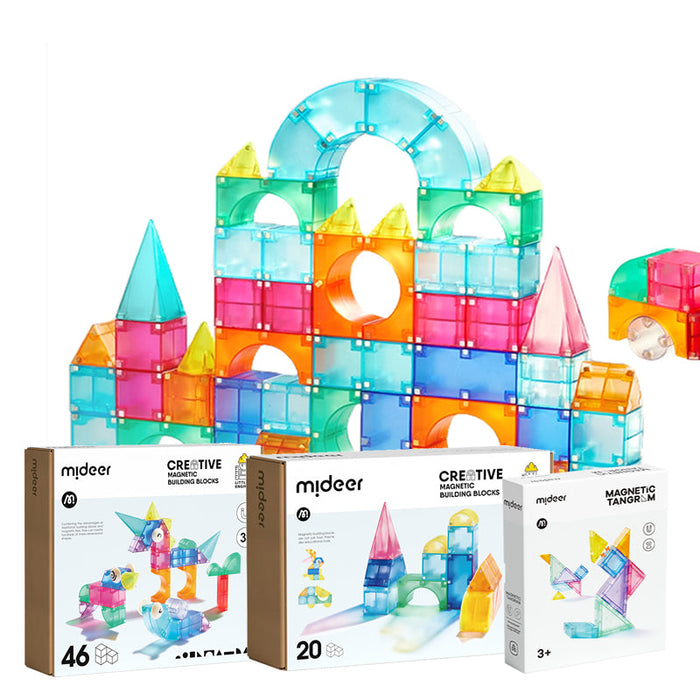 Mideer Magnetic Tangram Toy Stacking Building Magnet Blocks Available in various size Best Gifts