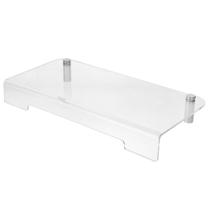 Acrylic Monitor Stand with Aluminum Rod Legs available in varies length