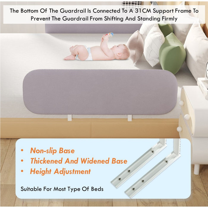 Bed Rail Guard Height Adjustable and Foldable Baby Safety Bed Fence Bedside Protector comes with carrying bag for travel use