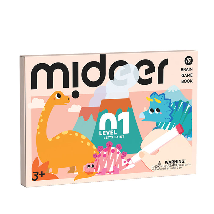 MiDeer Origami Lets Cut Paper Let's Play with Sticker Level up Brain Gamebook For Preschool Children Age 3 to 5