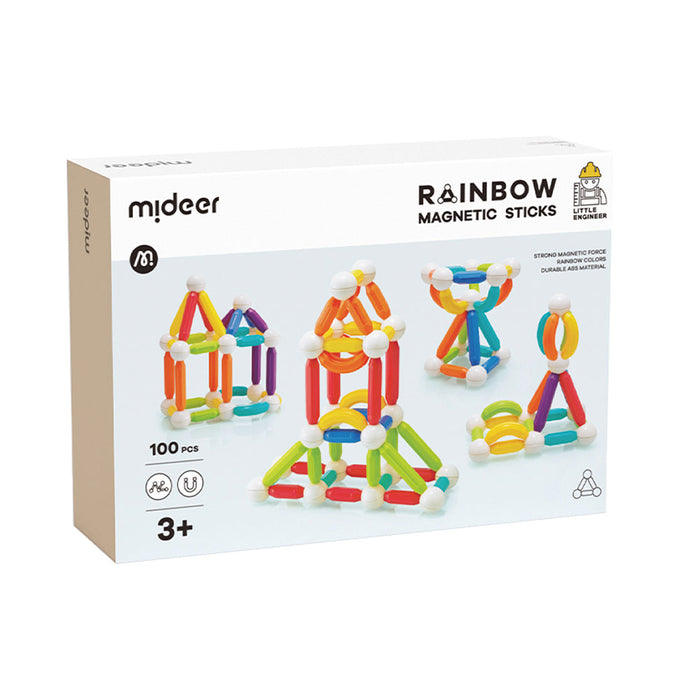 Mideer Rainbow Magnetic Sticks Available in 60pcs and 100pcs