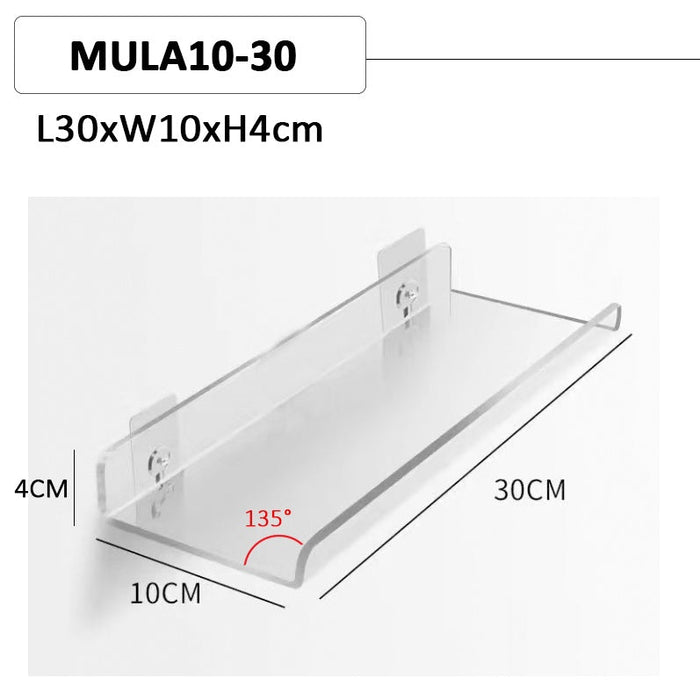 MULA Wall Mounted Acrylic Wall Shelf Organizer