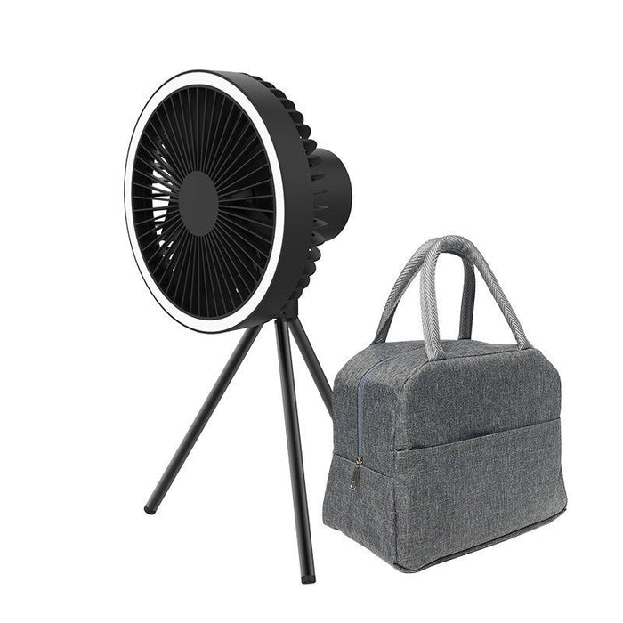 [Free Bag] Portable Camping Fan Powerbank with LED Light 10000mAh