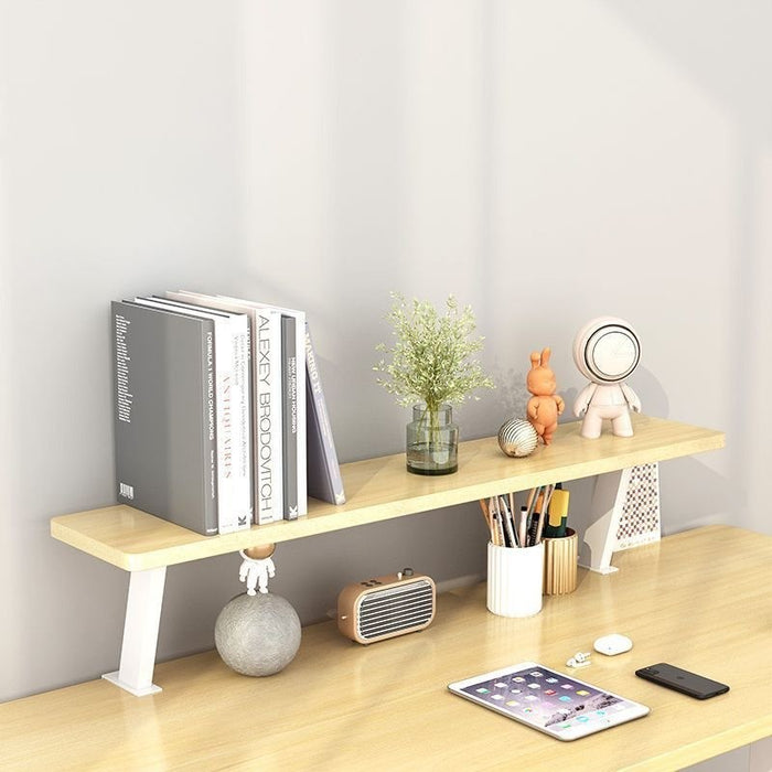 Clamp-On Monitor Riser & Elevated Desk Storage Rack, Floating Desktop Bookshelf Available in 40/60/80/100/120cm