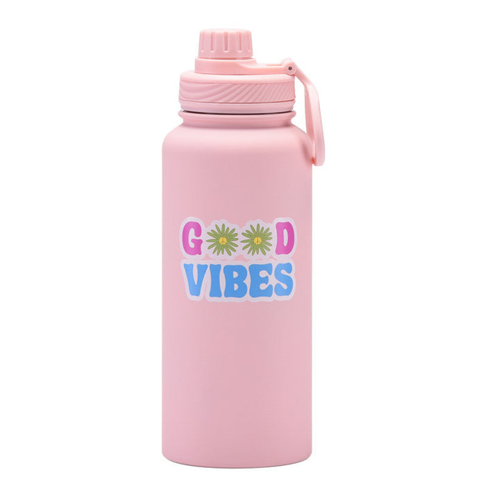 1L Large Thermal Flask Vacuum Heat And Cold Insulated 304 Stainless Steel Sport Water Bottle Coffee Drinkware