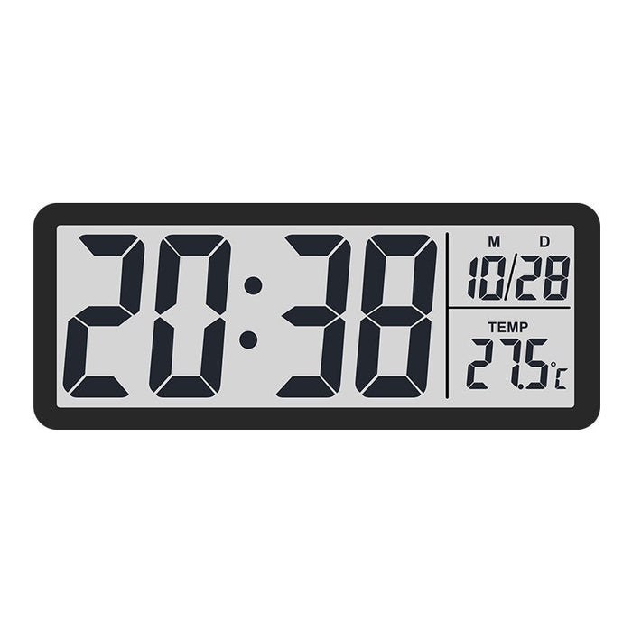 Digital wall Clock Temperature Digital Thermo Hygrometer Display Electronic Clock Simple Modern Large Screen Battery Ops