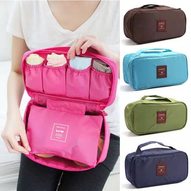 Underwear Pouch Travel Bag Organizer ( Light Blue & Pink) —