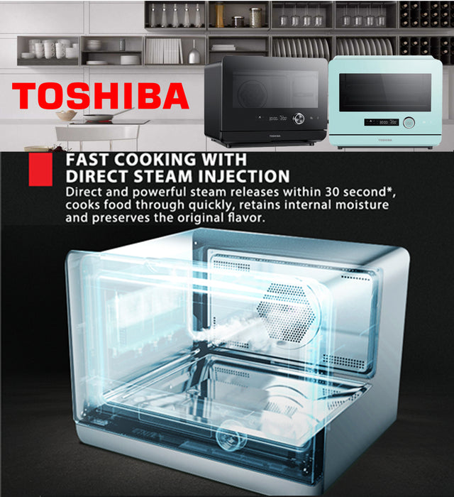 Toshiba MS1-TC20SF(BK) 20L Black Steam Oven - Lion City Company